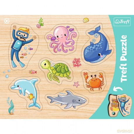 Puzzle Ramkowa układanka kształtowa- Podwodny Świat [PUZZLE]