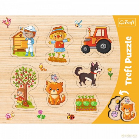 Puzzle Ramkowa układanka kształtowa- Wieś [PUZZLE]