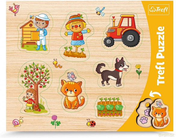 Puzzle Ramkowa układanka kształtowa- Wieś [PUZZLE]