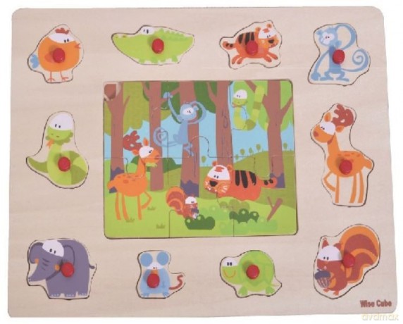 Układanka TOP BRIGHT Puzzle drewniane 2w1 Las [PUZZLE]