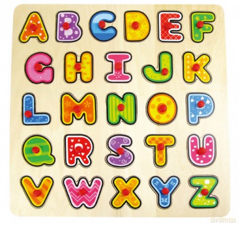 Układanka TOP BRIGHT Puzzle drewniane Duże litery [PUZZLE]