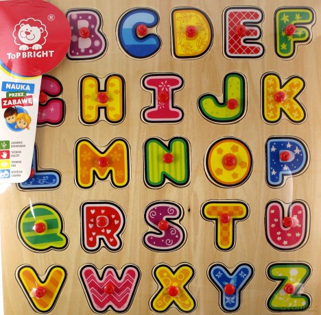 Układanka TOP BRIGHT Puzzle drewniane Duże litery [PUZZLE]