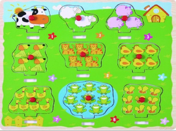 Układanka TOP BRIGHT Puzzle drewniane Liczymy łąka [PUZZLE]