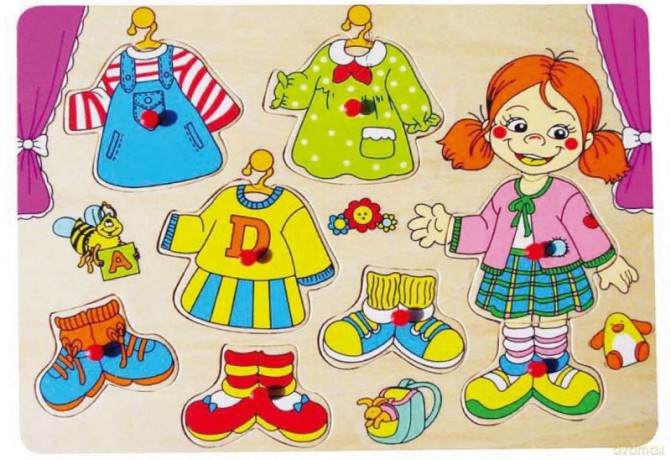 Układanka TOP BRIGHT Puzzle drewniane Ubieranie [PUZZLE]