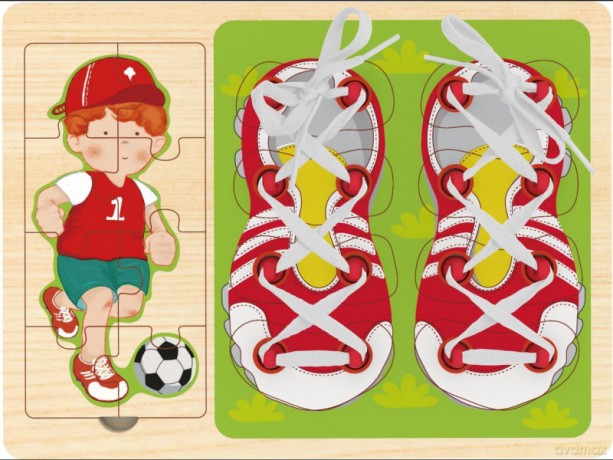 Układanka TOP BRIGHT Sznurowanka i puzzle Piłkarz