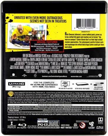 Central Intelligence (Agent i pół) [Blu-Ray 4K]+[Blu-Ray]