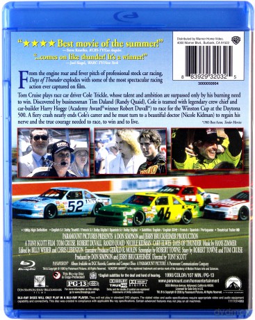 Days of Thunder (Szybki jak błyskawica) [Blu-Ray]