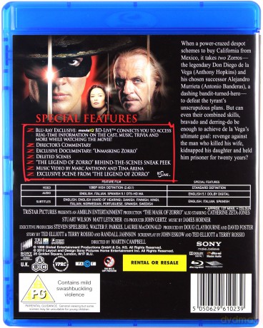 The Mask of Zorro (Maska Zorro) [Blu-Ray]