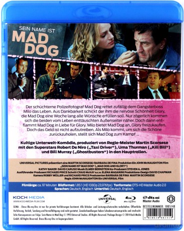 Mad Dog and Glory (Dziewczyna gangstera) [Blu-Ray]