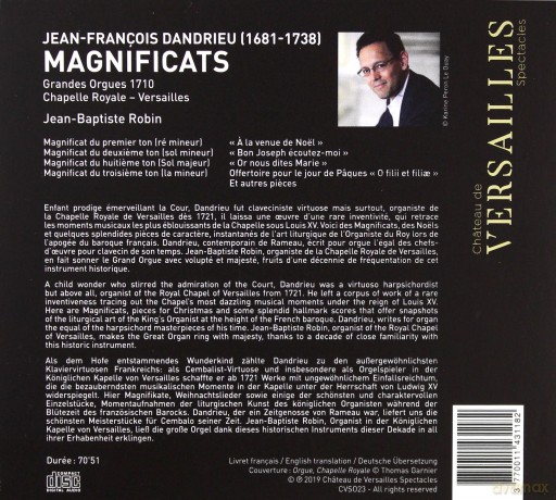 Jean-Baptiste Robin: Dandrieu Vol.1: Magnificat [CD]