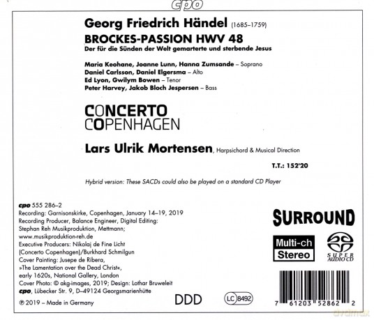 Georg Friedrich Handel: Brockes-Passion. Hwv 48 [2CD]