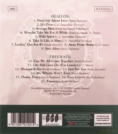 Bachman-Turner Overdrive: Head On / Freeway [CD]
