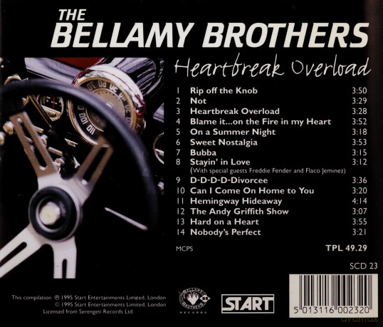 Bellamy Brothers: Heartbrake Overload [CD]