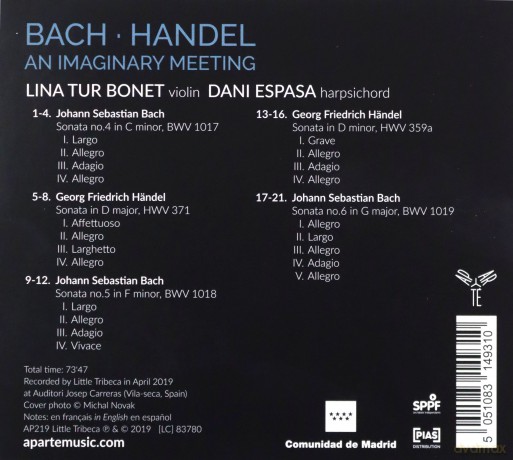 Bach Handel: An Imaginary Meeting Bonet Espasa (digipack) [CD]