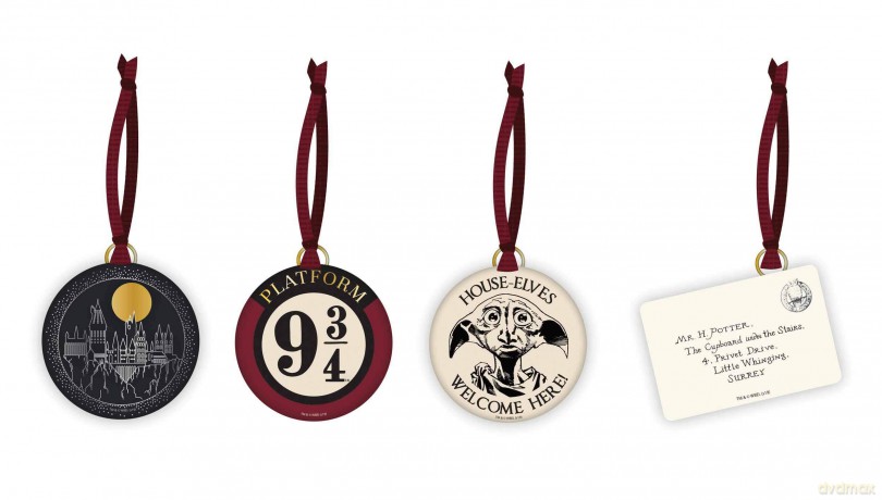 Harry Potter: Letter. Hogwarts. Dobby. 9 3/4 (Tree Decoration)
