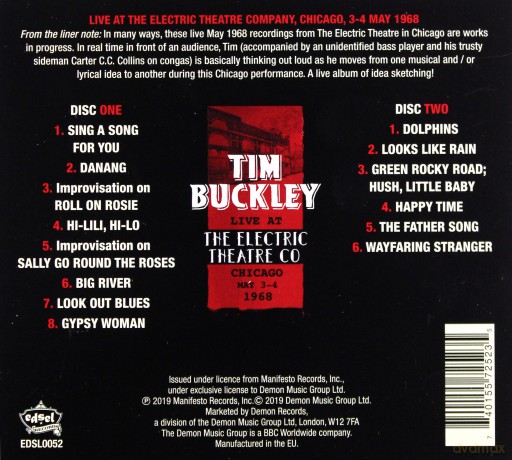 Tim Buckley: Live At The Electric Theatre Co. Chicago. 1968 [2CD]