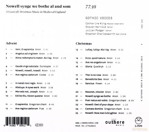 Gothic Voices: Nowell Synge We Bothe Al And Som [CD]
