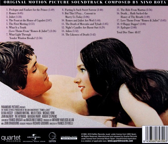 Romeo & Juliet soundtrack (Nino Rota) [CD]