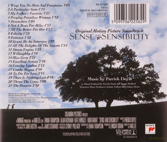 Sense And Sensibility soundtrack (Patrick Doyle) [CD]
