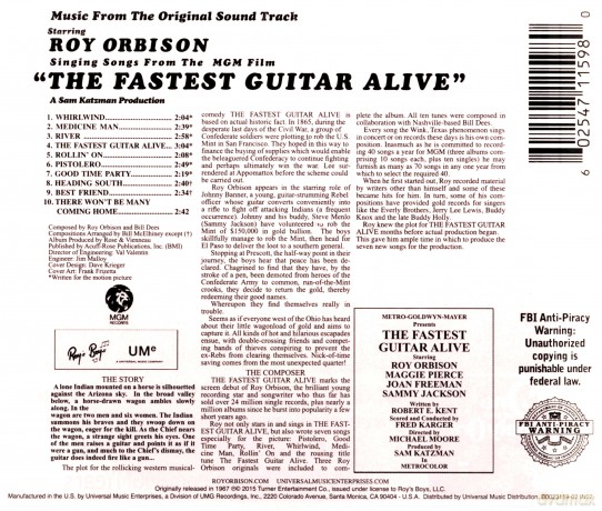 The Fastest Guitar Alive soundtrack (Roy Orbison) [CD]