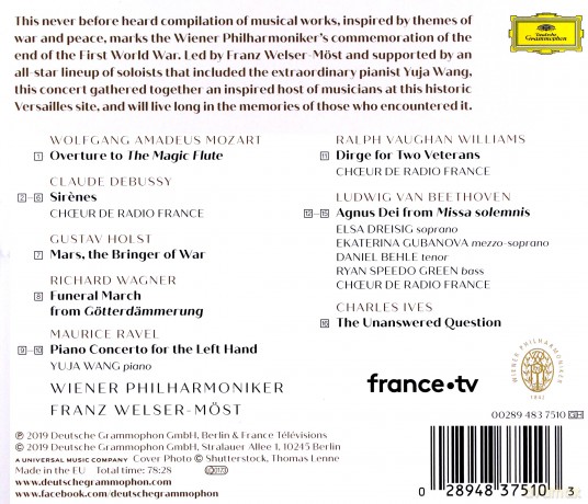 Yuja Wang: The Peace Concert Versailles [CD]