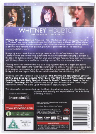 Whitney Houston - The Greatest Love of All - A Tribute [DVD]