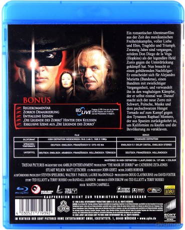 The Mask of Zorro (Maska Zorro) [Blu-Ray]