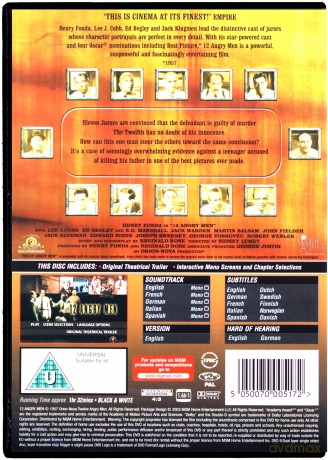 12 Angry Men (Dwunastu gniewnych ludzi) [DVD]