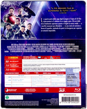 Avengers: Koniec gry (steelbook) [2xBlu-Ray]+[Blu-Ray 3D]