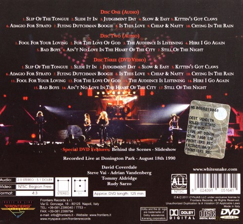 Whitesnake: Live At Donington 1990 (Digipack) [2CD]+[DVD]