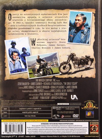 Wielka ucieczka (polski lektor) (The Best Of...Filmy Wojenne 13) (booklet) [DVD]