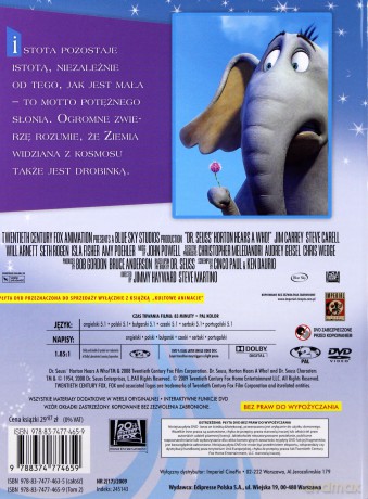 Kultowe Animacje 02: Horton słyszy Ktosia (booklet) [DVD]