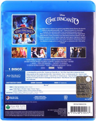 Enchanted (Zaczarowana) (Disney) [Blu-Ray]