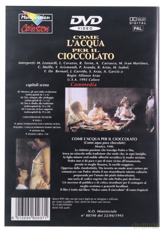 Like Water for Chocolate (Przepiórki w płatkach róży) [DVD]