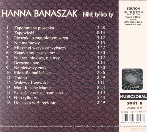 Hanna Banaszak: Nikt tylko Ty. Echa melodii zapomnianej [CD]