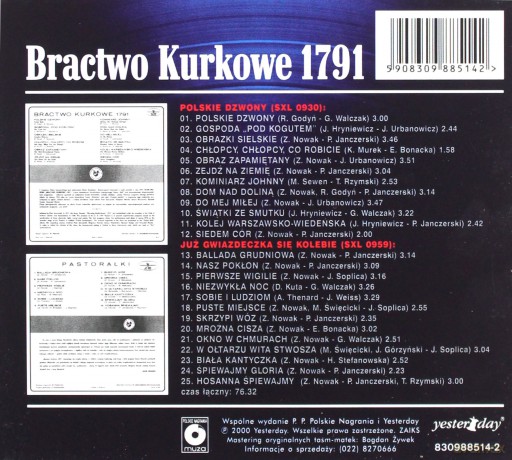 Bractwo Kurkowe: Bractwo Kurkowe 1791 vol.1 (digipack) [CD]