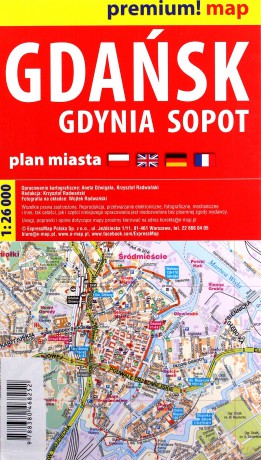 Premium! map Gdańsk, Gdynia, Sopot 1:26 000