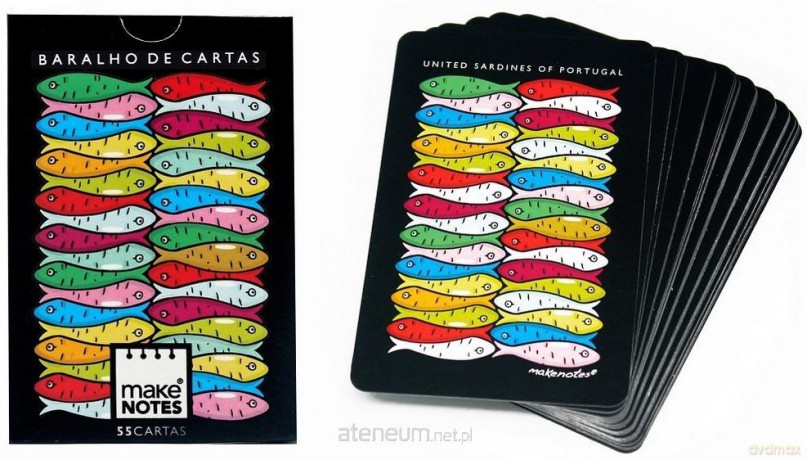 Sardines Karty do gry czarne talia 55 kart [KARTY]