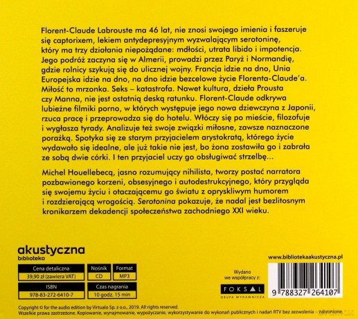 Serotonina - Michel Houellebecq, Adam Bauman [AUDIOBOOK]