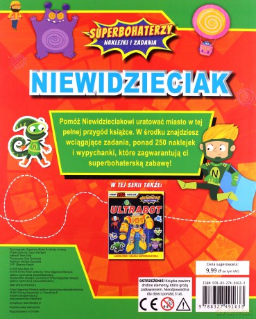 Superbohaterzy. Naklejki i zadania. Niewidzieciak [KSIĄŻKA]