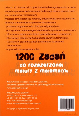 Testy Maturalne. Matematyka 2020 Zakres rozszerzony - Dorota Masłowska, Tomasz Masłowski, Piotr Nodzyński, Elżbieta Słomińska, Alicja Strzelczyk [KSIĄŻKA]