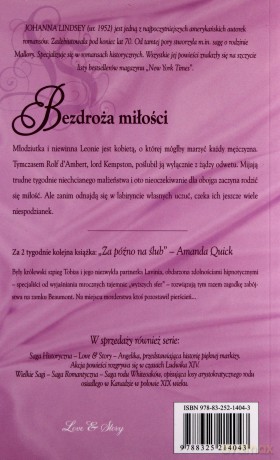 Romans historyczny 59: Bezdroża miłości - Johanna Lindsey [książka]