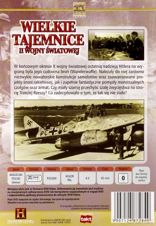 Wielkie Tajemnice II Wojny Światowej 07: Tajemnice cudownych broni Hitlera [DVD]