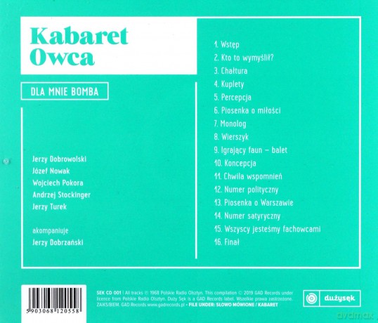 Kabaret Owca: Dla Mnie Bomba [CD]