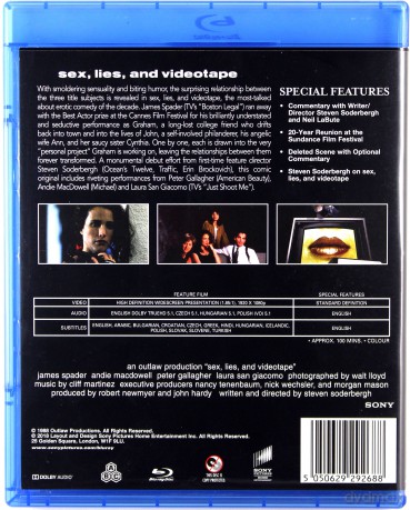 Seks, kłamstwa i kasety video [Blu-Ray]