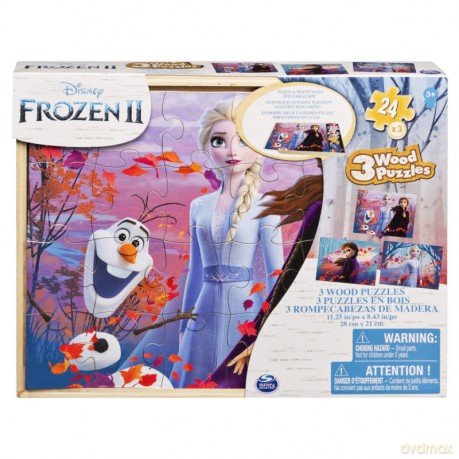 Puzzle drewniane 3x 24elementy, Cardinal Games Frozen 2 (Kraina Lodu) [PUZZLE]