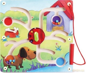 TOP BRIGHT Drewniany labirynt z kulkami [KLOCKI]