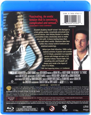 9 1/2 Weeks (Dziewięć i pół tygodnia) [Blu-Ray]