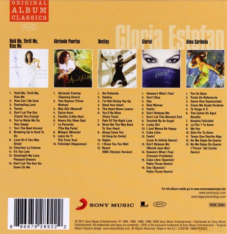 Gloria Estefan: Original Album Classics [BOX] [5CD]