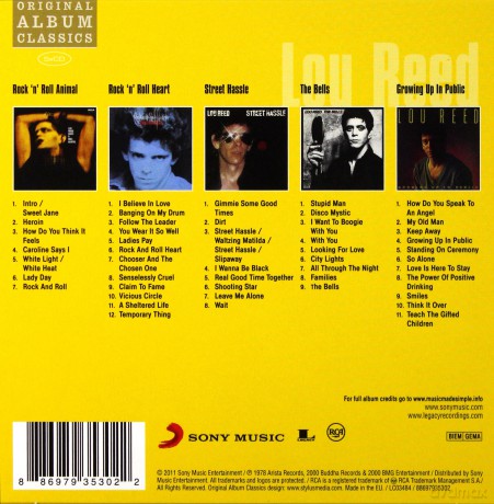 Lou Reed: Original Album Classics [BOX] [5CD]